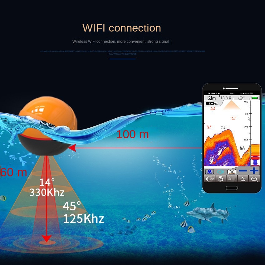 new Dual-Frequency Smart WiFi  - Fish Finder Battery review and price
