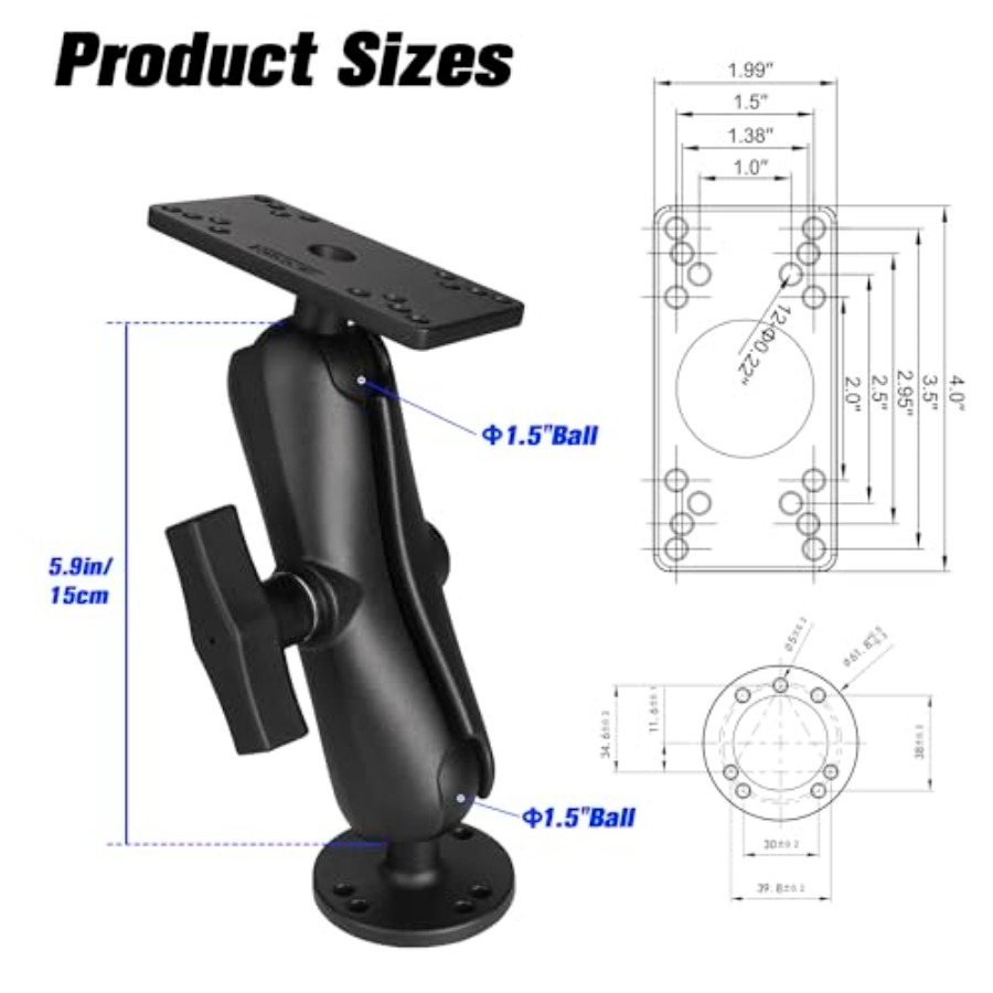 Kayak/boat fish finder mount:  - Fish Finder Mount review and price