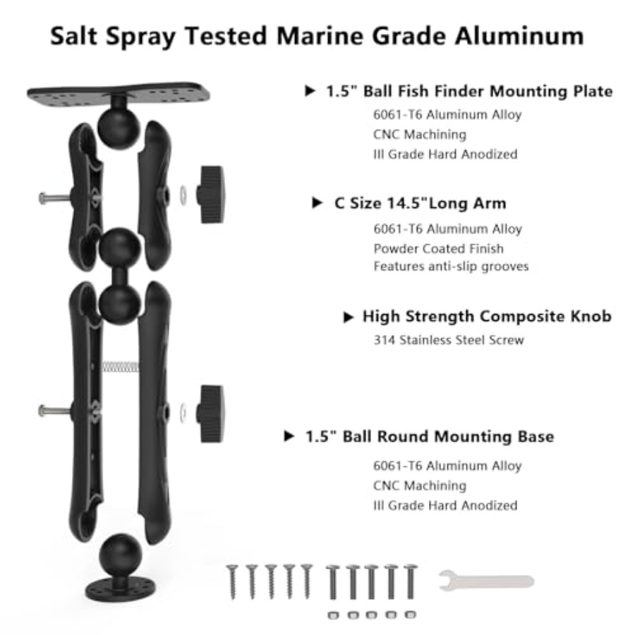 Aluminum Alloy Fish Finder Mou - Fish Finder Mount review and price